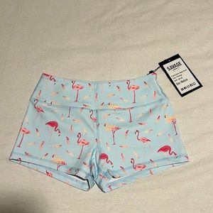 Savage barbell spandex flamingo shorts new with tag